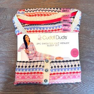 Cuddl Duds sweater Henley sleep set